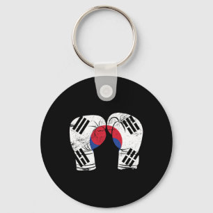 Porte-clés Boxer Gants Drapeau Coréen Corée du Sud