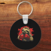 Porte-clés Boxer Sloth Avec Gants De Boxe Kickboxing Funny Bo (Recto)