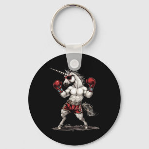 Porte-clés Boxer Unicorn Avec Gants De Boxe Kickboxing Drôle