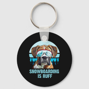 Porte-clés Boxer Winter Snowboard Est Ruff Amoureux de les ch