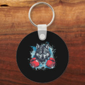 Porte-clés Boxer Wolf With Boxing Gloves Kickboxing Funny Box (Recto)
