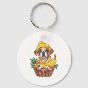 Porte-clés Boxeur Banane � Chien Fruit Drôle