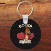Porte-clés Boxeur Boxe Kickboxing S'entraîner Comme Un Kangou (Recto)
