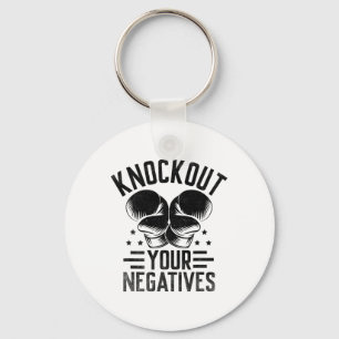 Porte-clés Boxeur de force sportive Knockout Your Negatives A