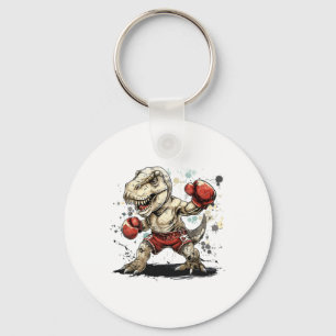 Porte-clés Boxeur Dinosaure Boxeur T-rex Kickboxing Dino Boxe