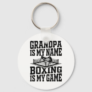 Porte-clés Boxing Fighter Boxing Grandpa Est Mon Nom Boxing E