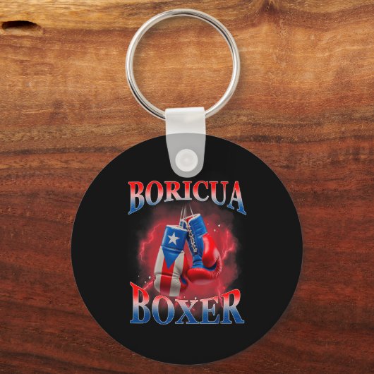 Porte-clés Boxing Puerto Rico Boricua Boxer Puerto Rican (Recto)