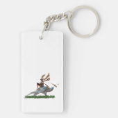 Porte-clés Boy Fairy Riding Sur Tortue Acrylique Porte - clé (Dos)