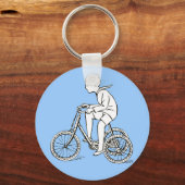 Porte-clés Boy Riding Antique Tricycle (Recto)