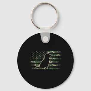 Porte-clés Boykin Spaniel Camouflage Drapeau Américain USA Ch