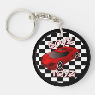 Porte-clés Boys Jouets Red Sports Voiture Acrylique Porte - c