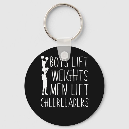 Porte-clés Boys Lift Weights Men Lift Cheerleaders (Recto)