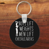 Porte-clés Boys Lift Weights Men Lift Cheerleaders (Recto)