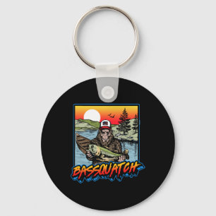 Porte-clés Bquatch ! Funny B Fishing Sasquatch Retro 80s Fish