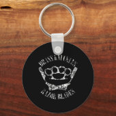 Porte-clés Br Knuckles Et Lames Razor - Boxe Et Barbier T (Recto)