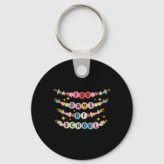 Porte-clés Bracelet Joyeux 100 Jours D'école Enseignant Élève (Recto)