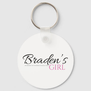 Porte-clés Bradens Girl avec Porte - clé noir et rose