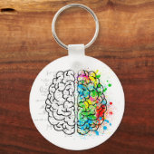 Porte-clés brain mind psychology idea hearts (Recto)
