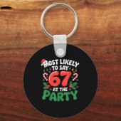 Porte-clés Brainrot Funny Xmas 67 Meme Christmas Most Likely  (Recto)