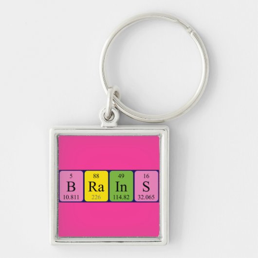 Porte-clés Brains periodic table name keyring (Devant)