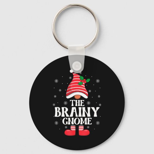 Porte-clés Brainy Gnome Christmas Family Matching Group Funny (Recto)