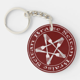 Porte-clés Braise Seitan Vegan Pentagram (light version)