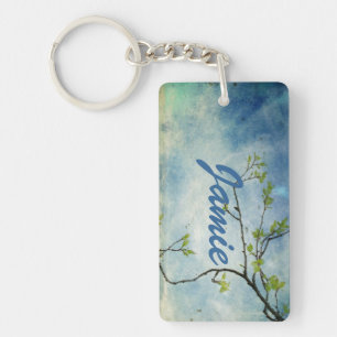 Porte-clés Branche d'arbre au-dessus de ciel texturisé