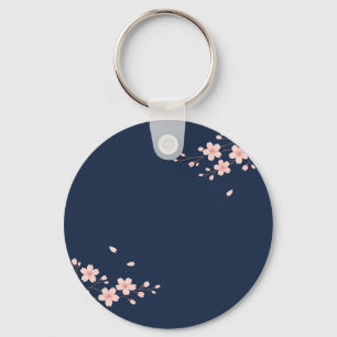 Porte-clés Branche de cerisier Navy