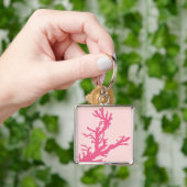 Porte-clés Branche de corail - nuances de corail rose (main)