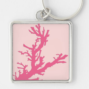 Porte-clés Branche de corail - nuances de corail rose