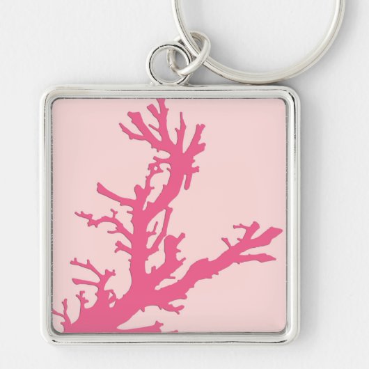 Porte-clés Branche de corail - nuances de corail rose (Devant)