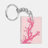 Porte-clés Branche de corail - nuances de rose corail (Devant gauche)