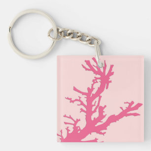 Porte-clés Branche de corail - nuances de rose corail