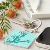 Porte-clés Branche de corail - turquoise et aqua (Devant Droit)