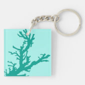 Porte-clés Branche de corail - turquoise et aqua (Dos)