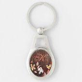 Porte-clés Branche de coton Porte - clé sur bois foncé (Devant)