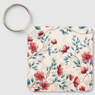 Porte-clés Branche florale botanique élégante