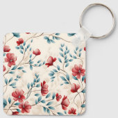 Porte-clés Branche florale botanique élégante (Dos)