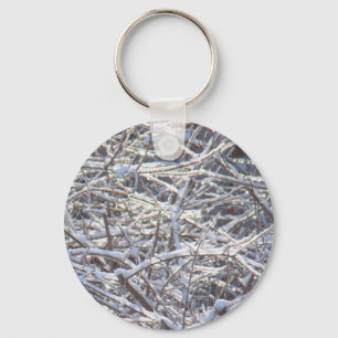 Porte-clés Branches de glace neige en hiver