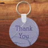 Porte-clés Branches d'hiver en Merci sophistiqué Bleu (Recto)