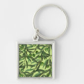 Porte-clés Branches d'olive sur le vert miel (Devant)
