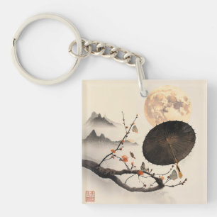 Porte-clés Branches Inspiré Japandi Soft Pastels
