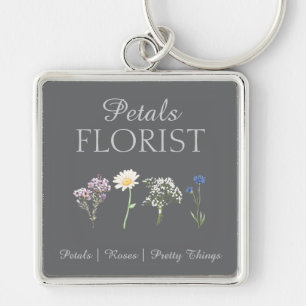 Porte-clés Branding de Fleuriste Moderne de Boutique
