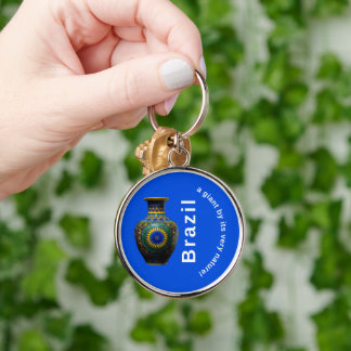 Porte-clés Brazil Giant Nature Mandala - Round Keychain