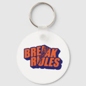 Porte-clés "Break The Rules" Bold Orange Typography (Recto)