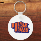 Porte-clés "Break The Rules" Bold Orange Typography (Verso)