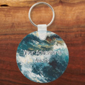 Porte-clés Breaking Beach Waves Votre aventure commence (Verso)