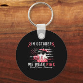 Porte-clés Breast Cancer Halloween In October We Wear Nk Us F (Recto)