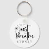 Porte-clés Breathe Dandelion Nom personnalisé (Recto)