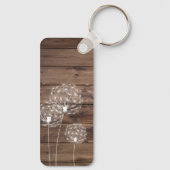 Porte-clés Breathe Dandelions Butterfly Wood look (Verso)
